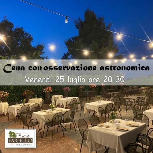 Cena con osservazione astronomica